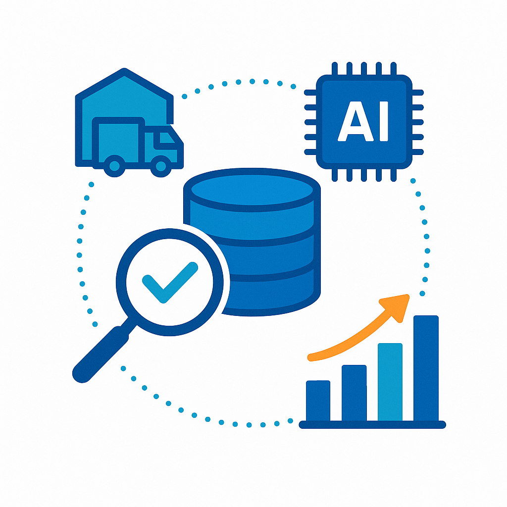 Supply chain data quality management with AI